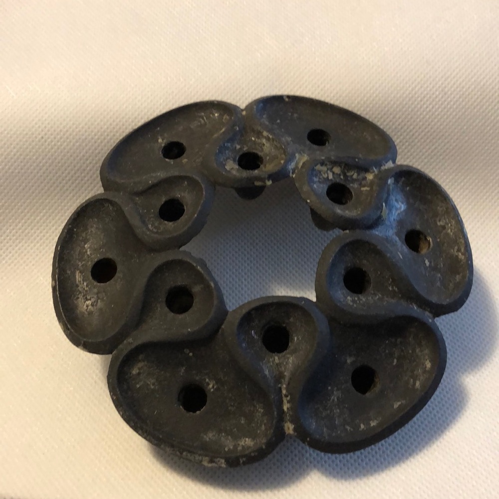 Danish Cast Iron candle holder, 1960’s. Atomic.